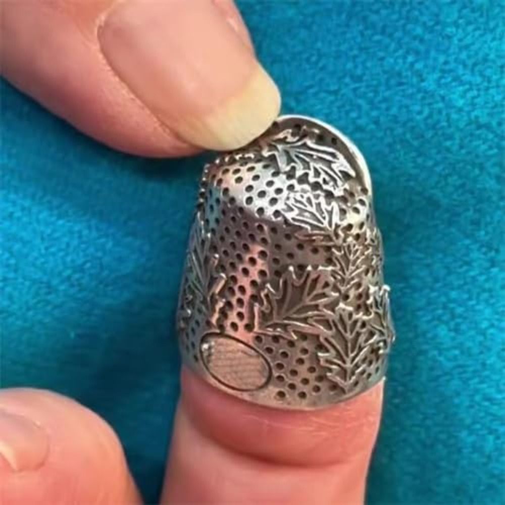 Snap Fastener Setter - Metal Open Nail Acorn Thimble Durable