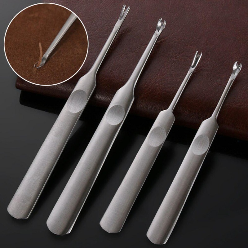 Groover Stitching Tool - 4pcs U+V Shaped Leather Stitching Skiving
