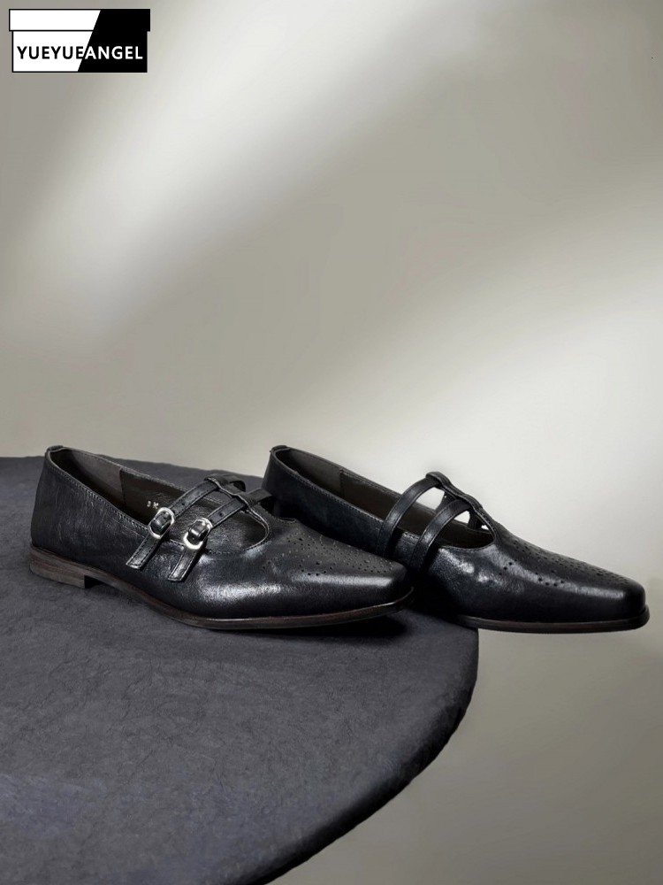 Leatherwork In French - French Style Elegant Women Buckle Strap