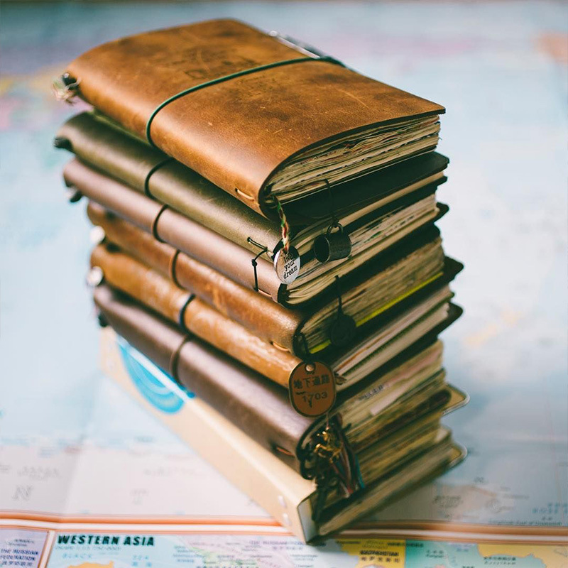 Leather Work Notepad - Bị Lỗi Retro Bao Da Máy