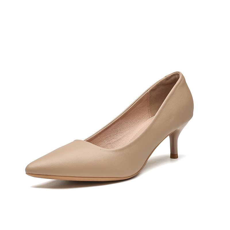 Leatherwork In French - High-heeled women's slim heel 2025 Spring/Summer