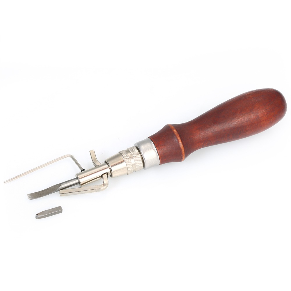 Groover Stitching Tool - Adjustable Leather Stitching Groover Interchangeable Tips
