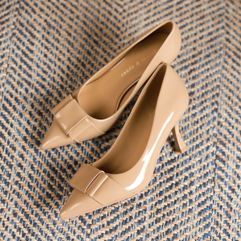 Leatherwork In French - Heels for Ladies Pointed Stiletto High