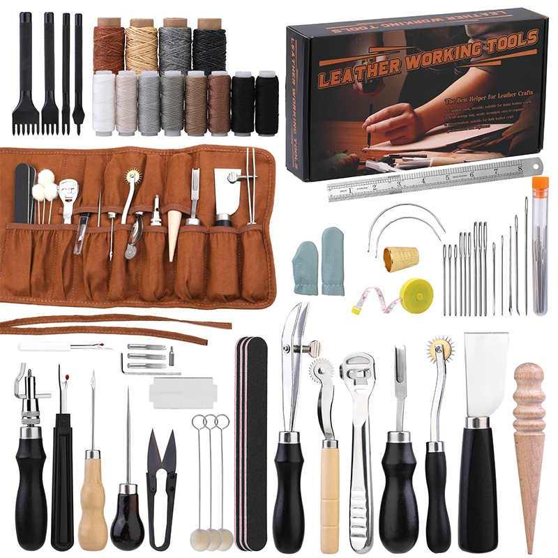Groover Stitching Tool - KRABALL Professional Leather Craft Tool Kit