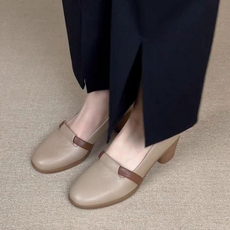 Leatherwork In French - Women's Retro French Style Loafer Shoes