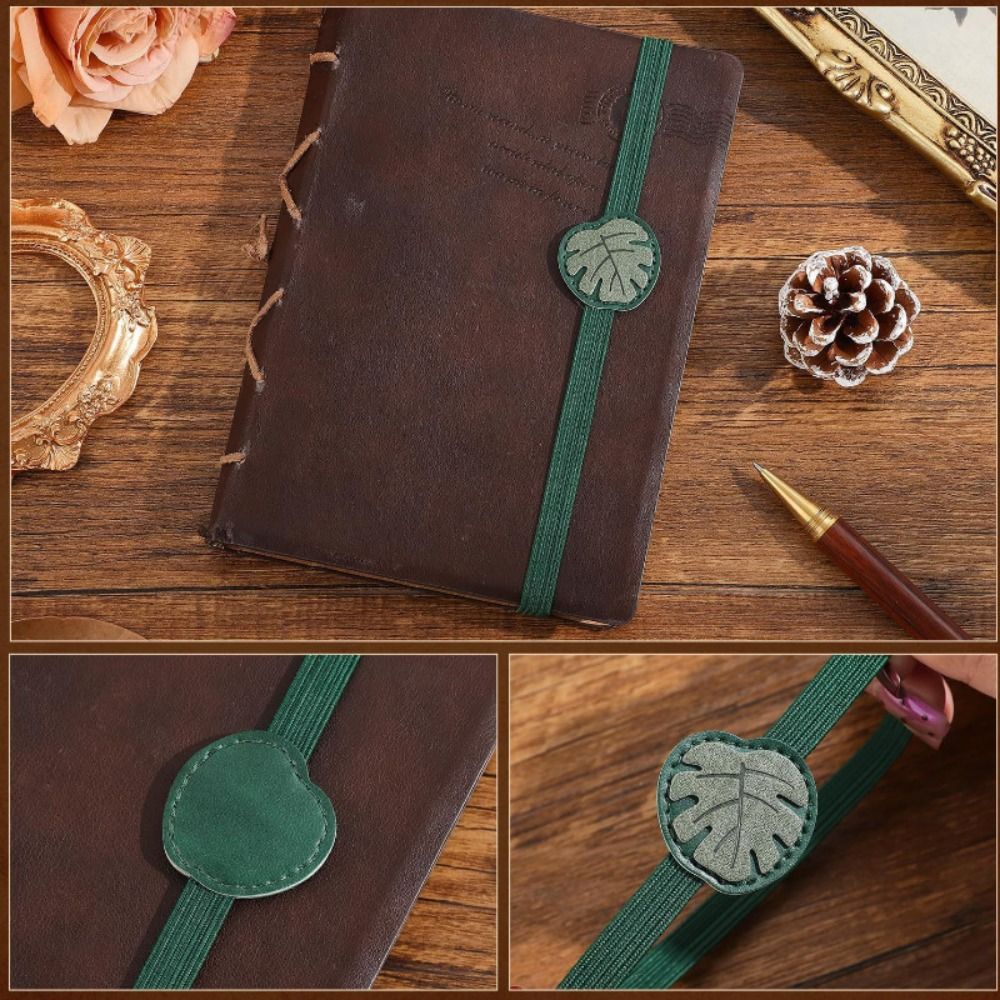 Vintage Elastic Bands Leather  - đánh giá và giá Leather Work Notepad