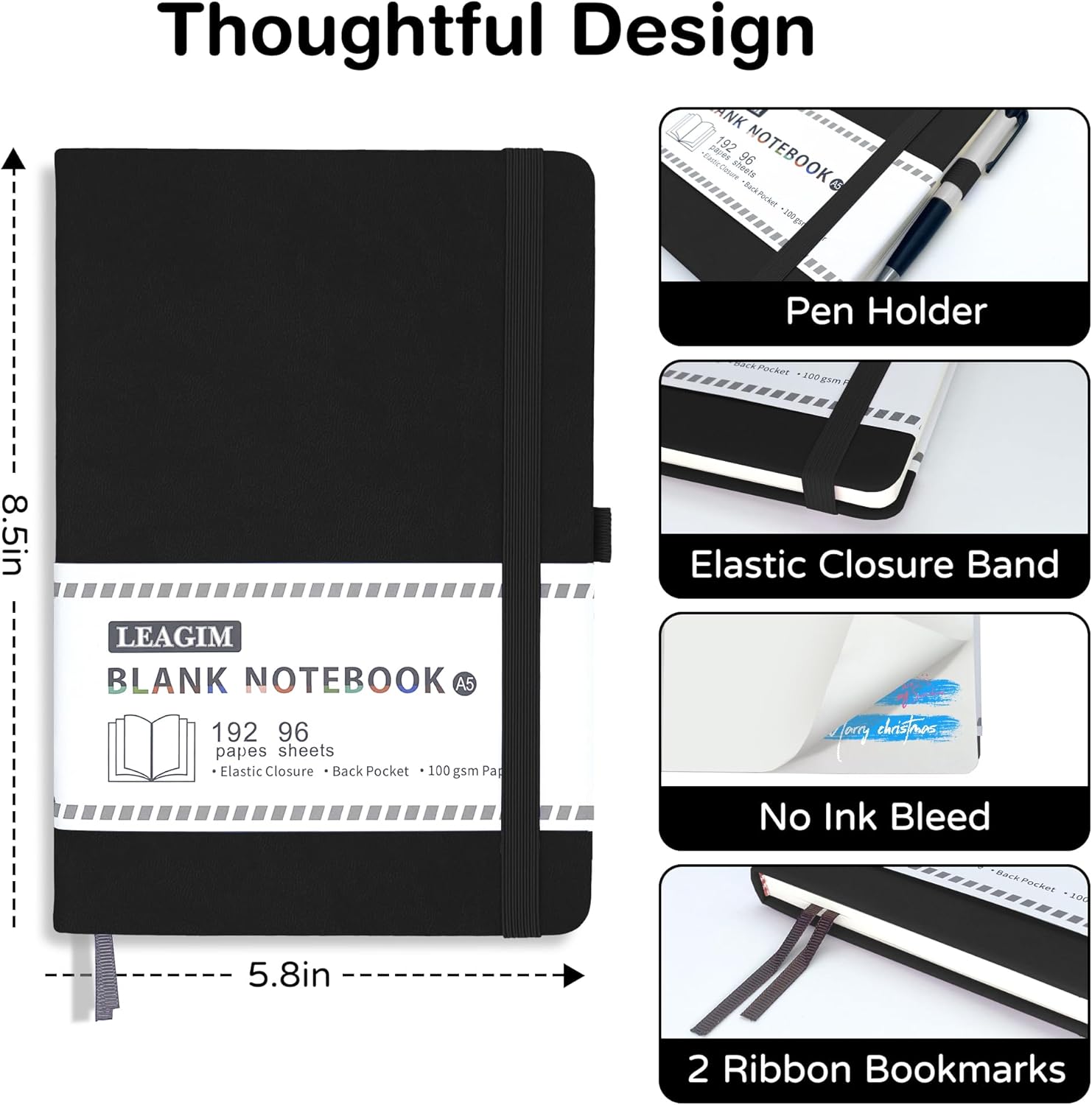 Blank Journal Notebook A5 192  - đánh giá và giá Leatherwork Images