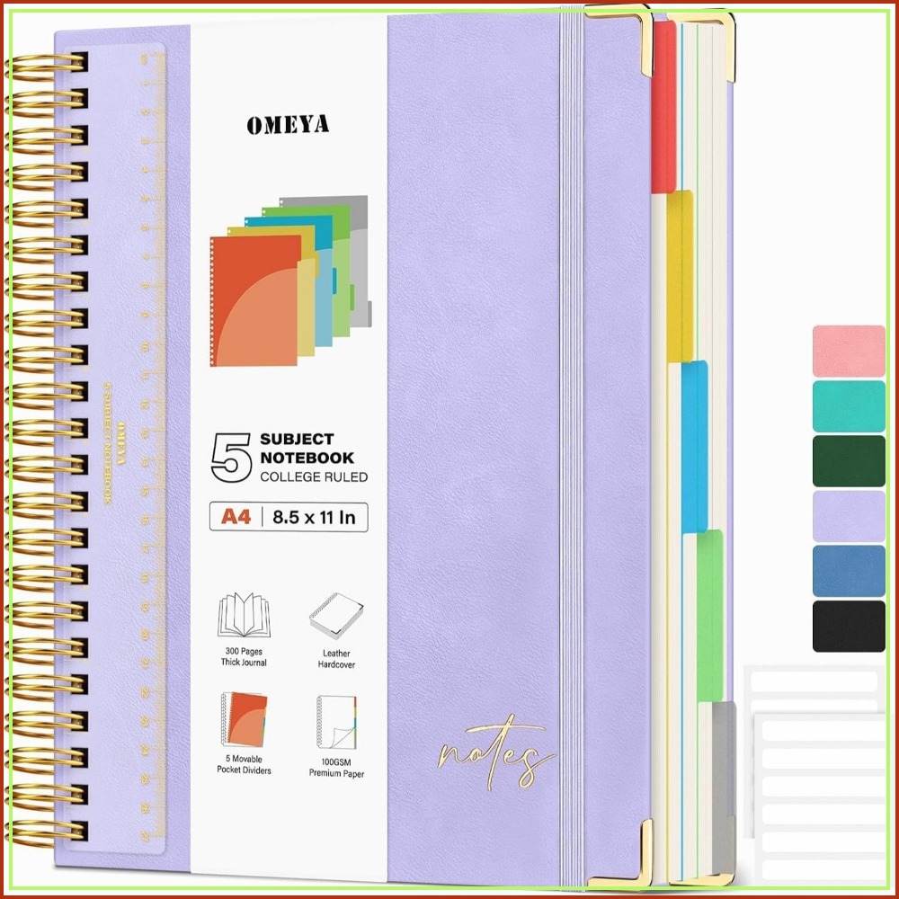 A4 Leather 5-Subject Notebook, - đánh giá và giá Leatherwork Images