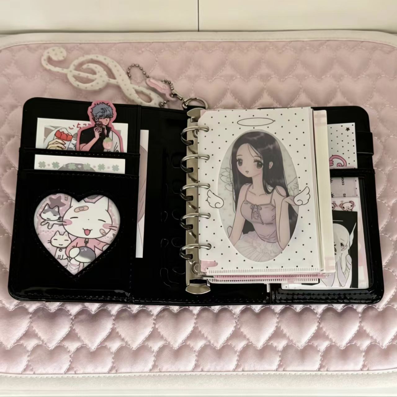 Korean Style Polka Dot Heart M - đánh giá và giá Leather Work Notepad