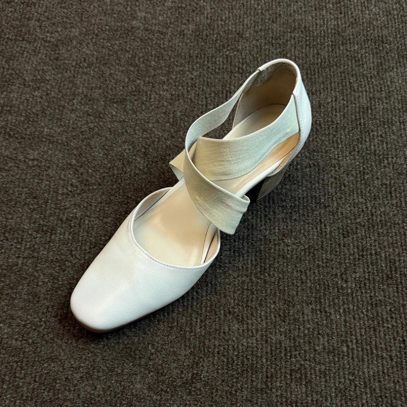 Women's Cross Strap Block Heel - đánh giá và giá Leatherwork In French