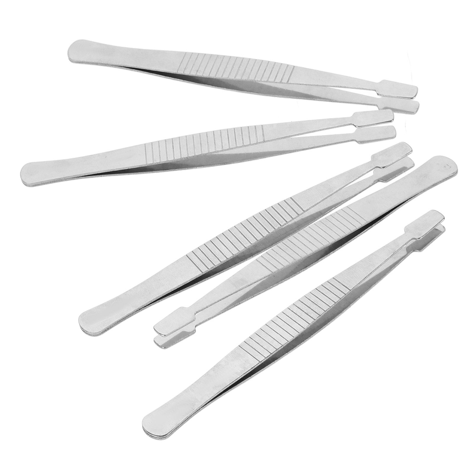 5Pcs Wide Tip Tweezers Stainle - đánh giá và giá Leatherwork Hobby