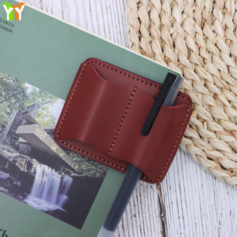Portable PU Leather Pen Holder - đánh giá và giá Leather Work Notepad
