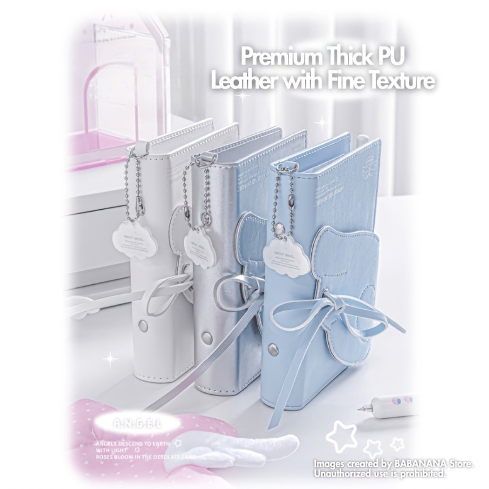 Kawaii Angel Wings Notebook A7 - đánh giá và giá Leather Work Notepad