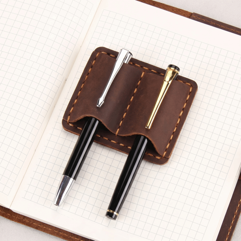 Double Vintage Leather Pen Loo - đánh giá và giá Leather Work Notepad