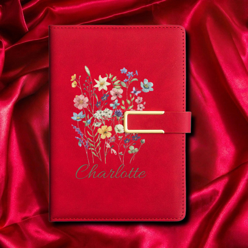 A5 Floral Monogram Custom Name - đánh giá và giá Leather Work Notepad