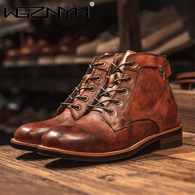 Luxury Retro High Men's Leathe - đánh giá và giá Leather Work Dress