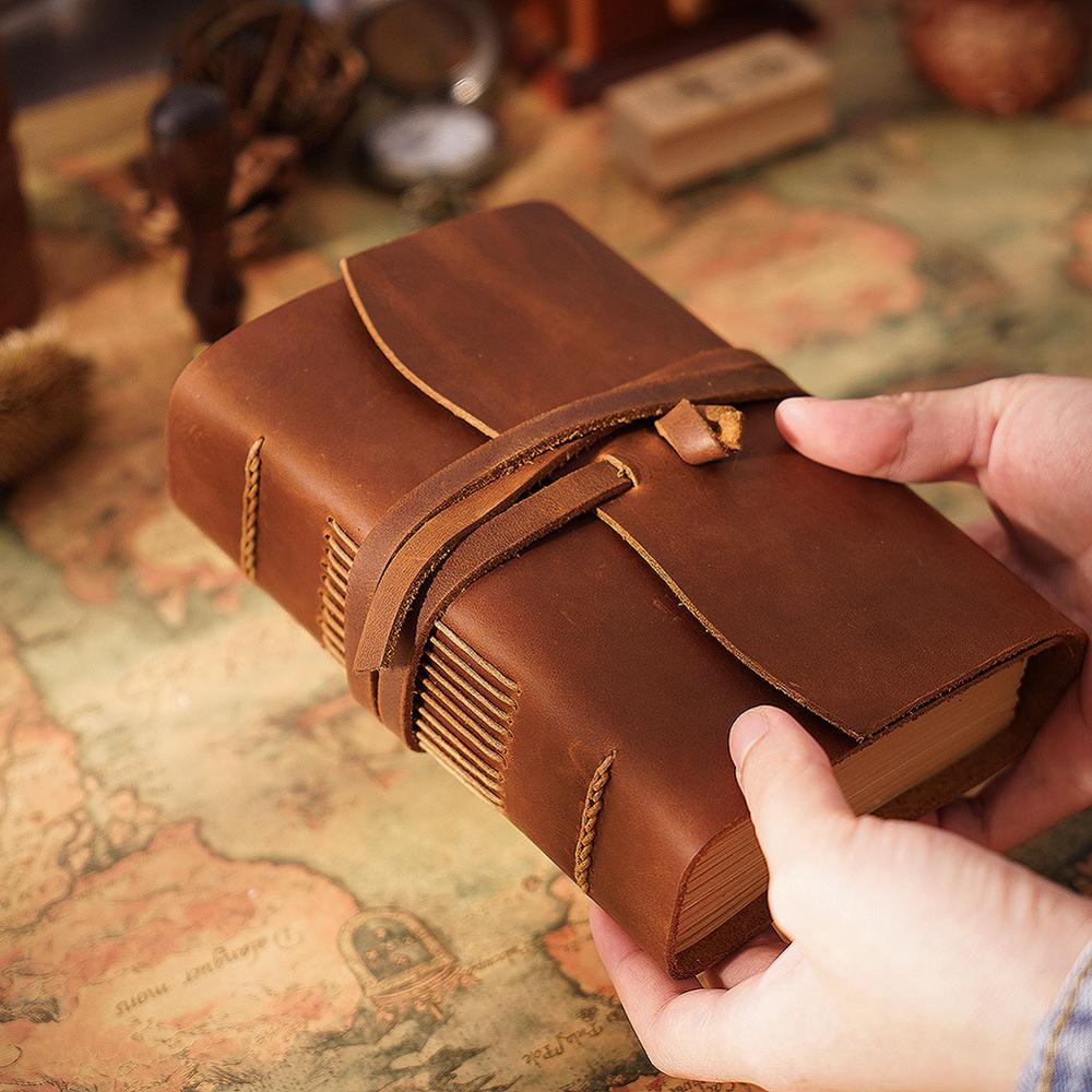 Vòng Tay Da Xách Tay Nâu Tạp C - đánh giá và giá Leather Work Notepad